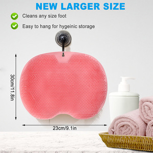 Shower Foot Scrubber Thickened Silicone 30x23x3cm For Foot Massage Bathing Back Rubs - Product Image 5