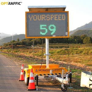 <span class=keywords><strong>LED</strong></span> المرور VMS المحمول مقطورة شنت الطريق الشمسية poweredportable لوحة علامات رسائل متغيرة - Product Image 4
