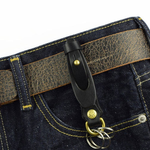 European and American style leather keychain, engraved <b>couple</b> key <b>ring</b>, gift, belt buckle clip, promotional item. - Product Image 3