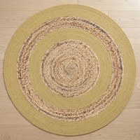 Bestpreis Star Hometex Rechteckiger Jute-Baumwoll-Geflochtener Teppich Moderner Stil Natürliche Farbe Rutschfest Mittellanger Flor Waschbar für Schlafzimmer