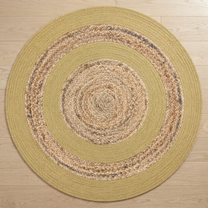 Tapis rectangulaire en jute et coton tressé Star Hometex, style moderne, couleur naturelle, antidérapant, à poils moyens, lavable, pour chambre à coucher – Meilleur prix - Product Image 5