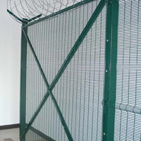 Système de clôture en treillis soudé anti-escalade 358, panneau renforcé à pliage en V pour les infrastructures critiques