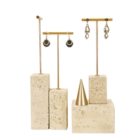 Supports de présentation de bijoux en or de qualité supérieure, supports de présentation de pierres en forme de T, supports de présentation de boucles d'oreilles