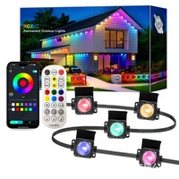 Éclairage paysager extérieur permanent pour les fêtes de Noël, IP67, 5054 pixels LED, matériau PVC, étanche, température de couleur 3 tons