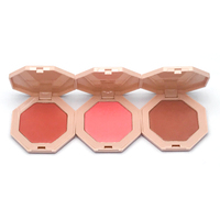 Vente en gros Boîte de poudre hexagonale de maquillage 6 couleurs Surligneur de couleur unique Surligneur de maquillage Poudre bronzante fine surligneurs avec logo personnalisé