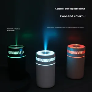 High-quality Plastic Color LED <b>Light</b> Ultrasonic Mini USB Humidifier 0.5L Capacity Silent Operation (below 36dB) ABS <b>Shell</b> Timing - Product Image 1