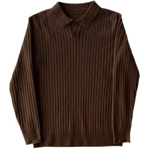 Nouveau automne et hiver hommes vêtements légèrement ample hommes à manches longues pull col haut - Product Image 4