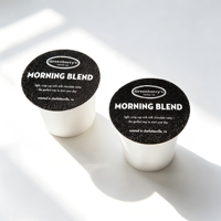 Capsules de café réutilisables et jetables en PP de qualité supérieure, style K-cup, avec couvercles en aluminium thermoscellables, emballage écologique sans BPA