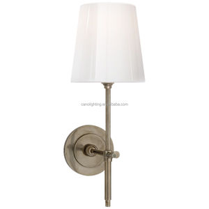 Made in China Metal Brass Linen <strong>Wall</strong> <strong>Sconce</strong> Fits Modern Bedside Table Bathroom Vanity Bathroom Decor E12 Bryant <strong>Sconce</strong> - Product Image 2