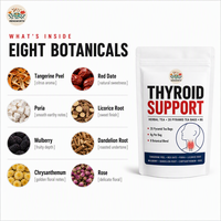 Tisane de soutien de la thyroïde sans caféine, mélange bien-être aux 8 plantes, sachets de thé pyramidaux pour le soutien quotidien de la santé glandulaire