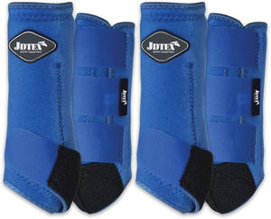 Botte d'équitation confortable en néoprène, équipement de protection respirant pour <span class=keywords><strong>la</strong></span> jambe et le tendon <span class=keywords><strong>du</strong></span> cheval, style sportif médiéval - Product Image 4