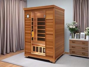 Hiện đại 2-người rắn hemlock gỗ trong nhà khô phòng tắm hơi hơi thấp-emf Carbon nóng hồng ngoại xa ngoài trời 2 người điện - Product Image 5