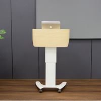 Pupitre moderne minimaliste en bois massif, mobile et réglable en hauteur, pour salle de classe, salle de conférence, réception - Chine