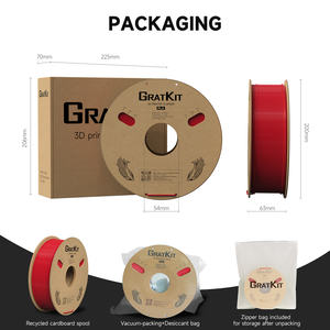 Высококачественная красная PLA-нить Gratkit для 3D-принтеров, 1,75 мм, 1 кг на картонной катушке, прочность на растяжение 36+1,5 по ASTM D638 - Product Image 5