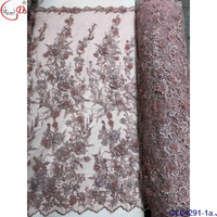 Dentelle de luxe classique et tendance en polyester/coton extensible à grandes fleurs 3D pour vêtements, robes de mariée, robes de soirée, jupes et matelas
