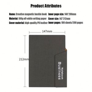 New Leather Pu Notebook Set <b>A5</b> Business <b>Notepad</b> Office Gift Customized Personalized With Custom Logo - Product Image 4