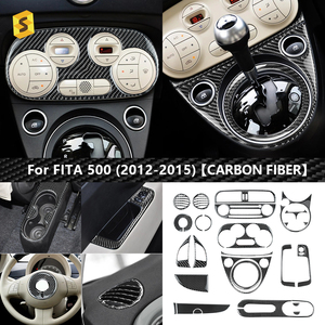 Kit Intérieur Complet Shasha Carbon en Fibre de Carbone Véritable pour <span class=keywords><strong>Fiat</strong></span> 500 <span class=keywords><strong>Abarth</strong></span> <span class=keywords><strong>595</strong></span> 2012-2015 - Product Image 2