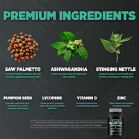 Capsules de Saw Palmetto OME avec Ashwagandha, graines de citrouille et ortie pour hommes et femmes – Favorise la santé de la prostate