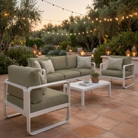 Ensemble de canapés modernes pour l'extérieur, chaise de loisirs, meubles de luxe en teck pour patio, balcon, jardin, imperméable et durable