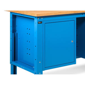 Fami WORK2006 établi réglable, 200cm, bleu, avec plateau en bois, meuble et 4 tiroirs - Product Image 4