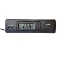 Termómetro Digital de Plástico Xiuda DS-1 con Pantalla LCD / Interruptor, Medidor de Temperatura Compacto de 50-70°C con Sonda Externa para Automóvil
