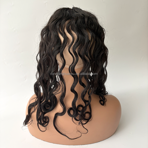 Prêt à expédier : Topper capillaire en soie noire naturelle avec boucles, style <span class=keywords><strong>latino</strong></span> bouclé, pour perruque européenne et américaine, vente en gros - Product Image 6