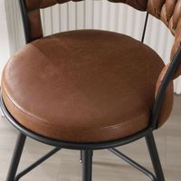 Tabouret de bar en tissu technique marron de style nordique, chaise d'îlot de cuisine pour la maison, tabouret de bar pivotant, tabouret de bar de café