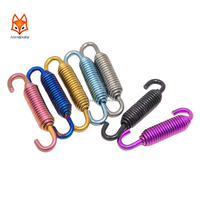 Connecteurs de joint à ressort en titane personnalisables de grade 5 pour tube de système d'échappement de moto coloré style tambour d'usine