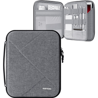 Étui de transport rigide pour tablette iPad 11 12.9, sac antichoc, organiseur de tablette, sac avec poche pour accessoires électroniques