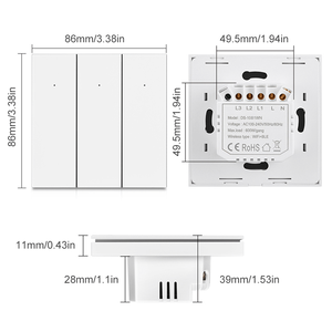 Interruptor de luz inteligente WiFi LangYeao controlado por Alexa 10A Max. Interruptor de pared de 240V con botón remoto que funciona con la aplicación Smart Life - Product Image 6
