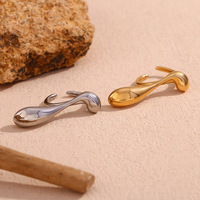 Bague ouverte géométrique unique pour femme Bijoux de mode en acier inoxydable de qualité fine avec fiançailles personnalisées antirouille