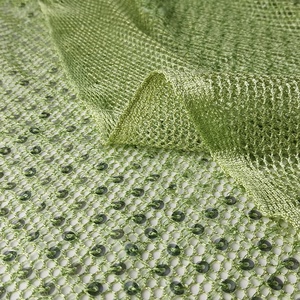 2022 Vải Lưới Vicryl Màu Xanh Lá Cây Nhạt 100% Polyester Thêu Vải Lưới Vicryl - Product Image 3