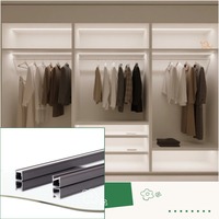 Éclairage linéaire encastré pour armoire à LED avec diffuseur en plastique, construction en aluminium dimmable pour l'éclairage des meubles de maison YB1019-22
