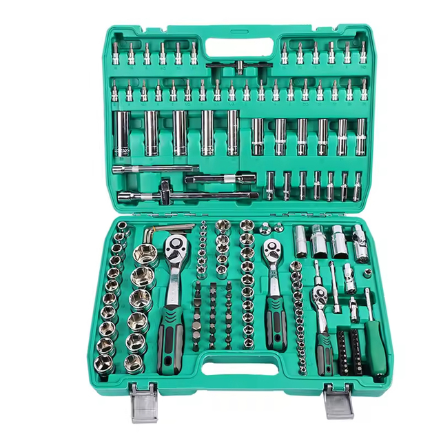 172PCS OEM Carbon Steel Hard Case Ratchet Socket Wrench Set for Car Mechanical Use