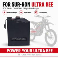 Batterie Sur-Ron Ultra Bee personnalisée 80V 80Ah, pack liquide OEM avec connecteur haute capacité, compatible modèle à montage direct