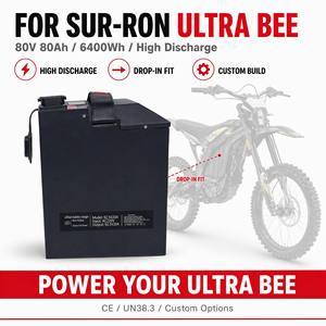 Batterie Sur-Ron <span class=keywords><strong>Ultra</strong></span> Bee personnalisée 80V 80Ah, pack liquide OEM avec connecteur haute capacité, compatible modèle à montage direct - Product Image 5