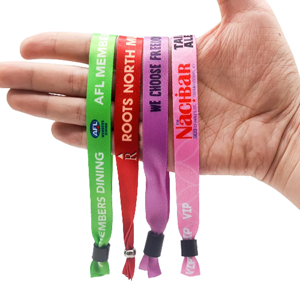 High Quality Fashion Polyester Fabric Elastic Wristband Hot Selling Eco-friendly Advertising Gifts Cheap Silicone Bracelets