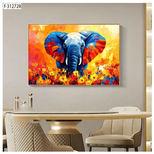 Quadro <span class=keywords><strong>in</strong></span> Porcellana Cristallina 3D con Design Moderno ed <span class=keywords><strong>Elefante</strong></span> Colorato per Arredamento Soggiorno - Product Image 6