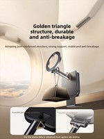 UGREEN Support d'avion pour iPhone, support magnétique pliable rotatif multifonction pour téléphone portable, pour le bureau de voyage