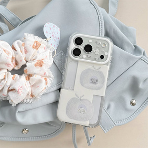 เคสโทรศัพท์สองชั้นลายกระต่ายช้างสีฟ้าเทาน่ารักสำหรับ iPhone 15 16 17 PRO MAX - Product Image 3