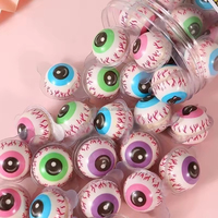 Bonbons gélifiés en forme de yeux 3D, prix d'usine, motif boule, fête d'Halloween, saveur fruitée, yeux gélifiés, bonbons mous