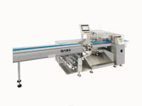 Enrouleur horizontal haute performance RHBR430 pour le pain, les biscuits, la pâtisserie, machine d'emballage à alimentation automatique