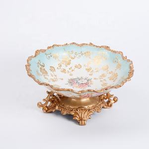 <span class=keywords><strong>Maison</strong></span> Hôtel Vaisselle 6 Pièces Ensemble Elégant Rond Bleu Collations De Légumes <span class=keywords><strong>Assiette</strong></span> De Fruits - Product Image 1