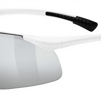 UVEX Sportstyle 223-lunettes de soleil de sport pour hommes/femmes, verres miroir, monture en plastique, confortables, antidérapantes, blanc/argent