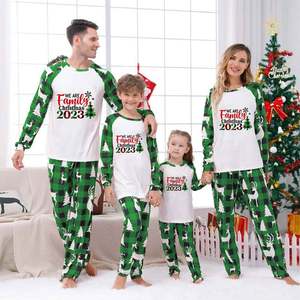 Joyeux Noël <span class=keywords><strong>Nouvel</strong></span> <span class=keywords><strong>An</strong></span> Vêtements Maman Fille Papa Fils Bébé Tenues Assorties 2 PCS Costume Famille Pyjamas Coton Homewear - Product Image 5