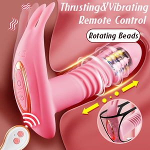 Vibratore di spinta del telecomando di vendita caldo <span class=keywords><strong>per</strong></span> il massaggiatore del Silicone delle donne con i motori <span class=keywords><strong>per</strong></span> le modalità di spinta e vibrazione - Product Image 2