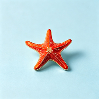 Broches en émail en gros OEM, épingles de revers en émail souple, motif étoile de mer, thème océan, plage, marin, bord de mer, cadeau de collection