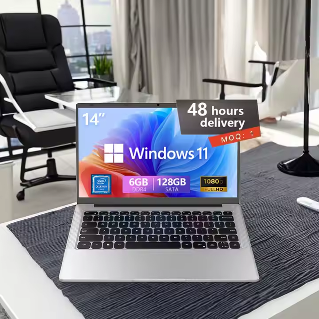 New 14" Windows 11 Laptop 16GB Memory 512GB Storage Portable Intel Core I7 Metal Body English Keyboard Business UK Dual Fan