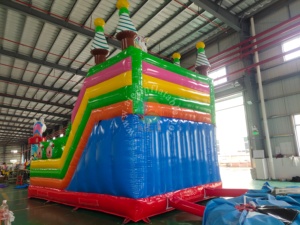 Castillo Inflable <span class=keywords><strong>de</strong></span> PVC Resistente con Diseño <span class=keywords><strong>de</strong></span> Dibujos Animados, con Toboganes Dobles para Patio <span class=keywords><strong>de</strong></span> Juegos Infantil y Fiestas al Aire Libre - Product Image 5