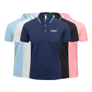 Gümrük logosu renkli kaliteli Polos Para Hombres Golf Polo erkek t-shirtü